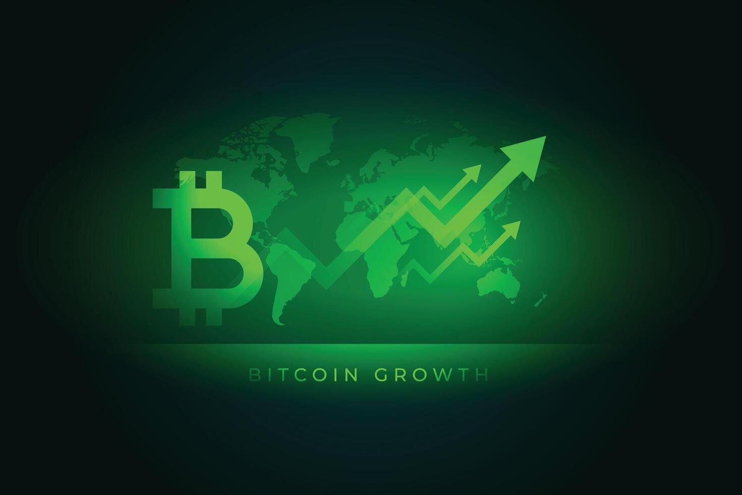 verde bitcoin crecimiento flecha antecedentes vector