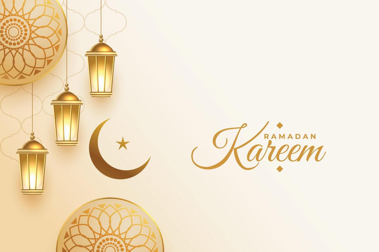 arabic ramadan kareem eid festival greeting design vector