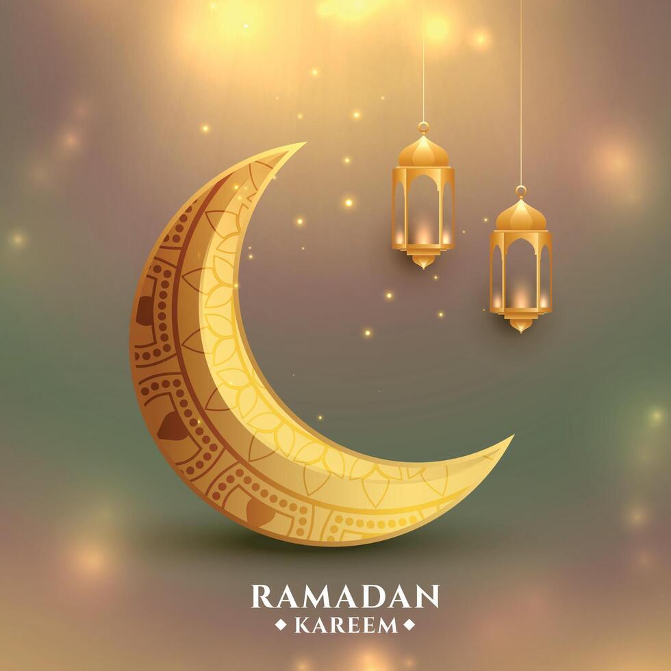 beautiful ramadan kareem festival greeting design vector