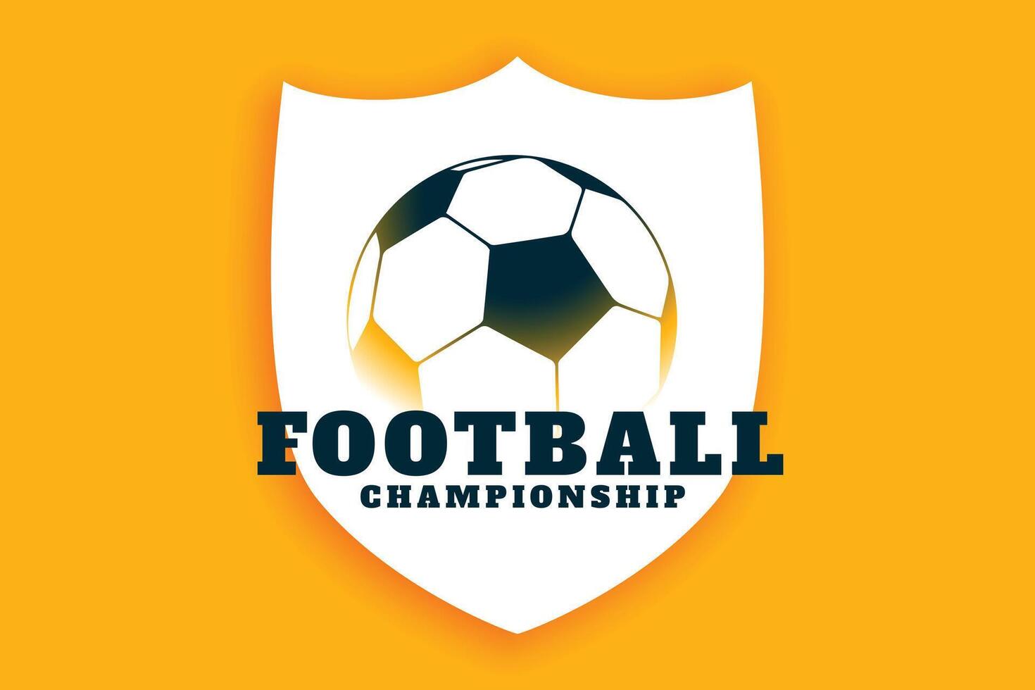 creative football tournament league background with shield logo vector