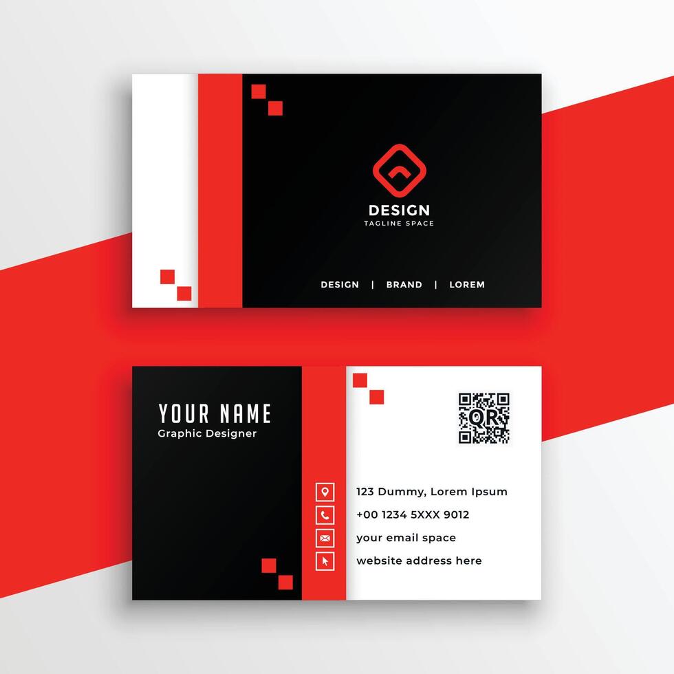 stylish corporate identity card template for professional branding vector