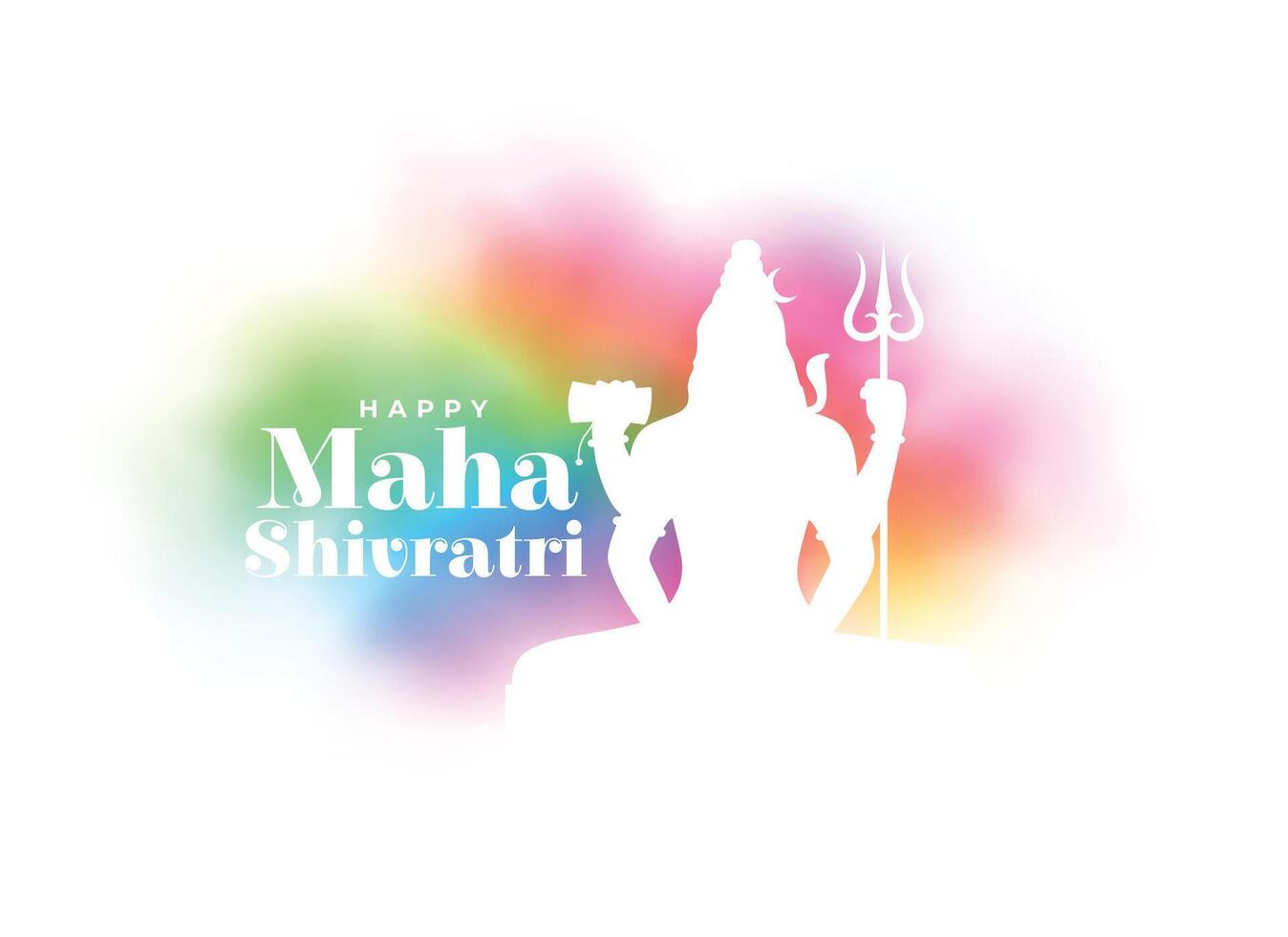 papercut style happy maha shivratri religious background design vector