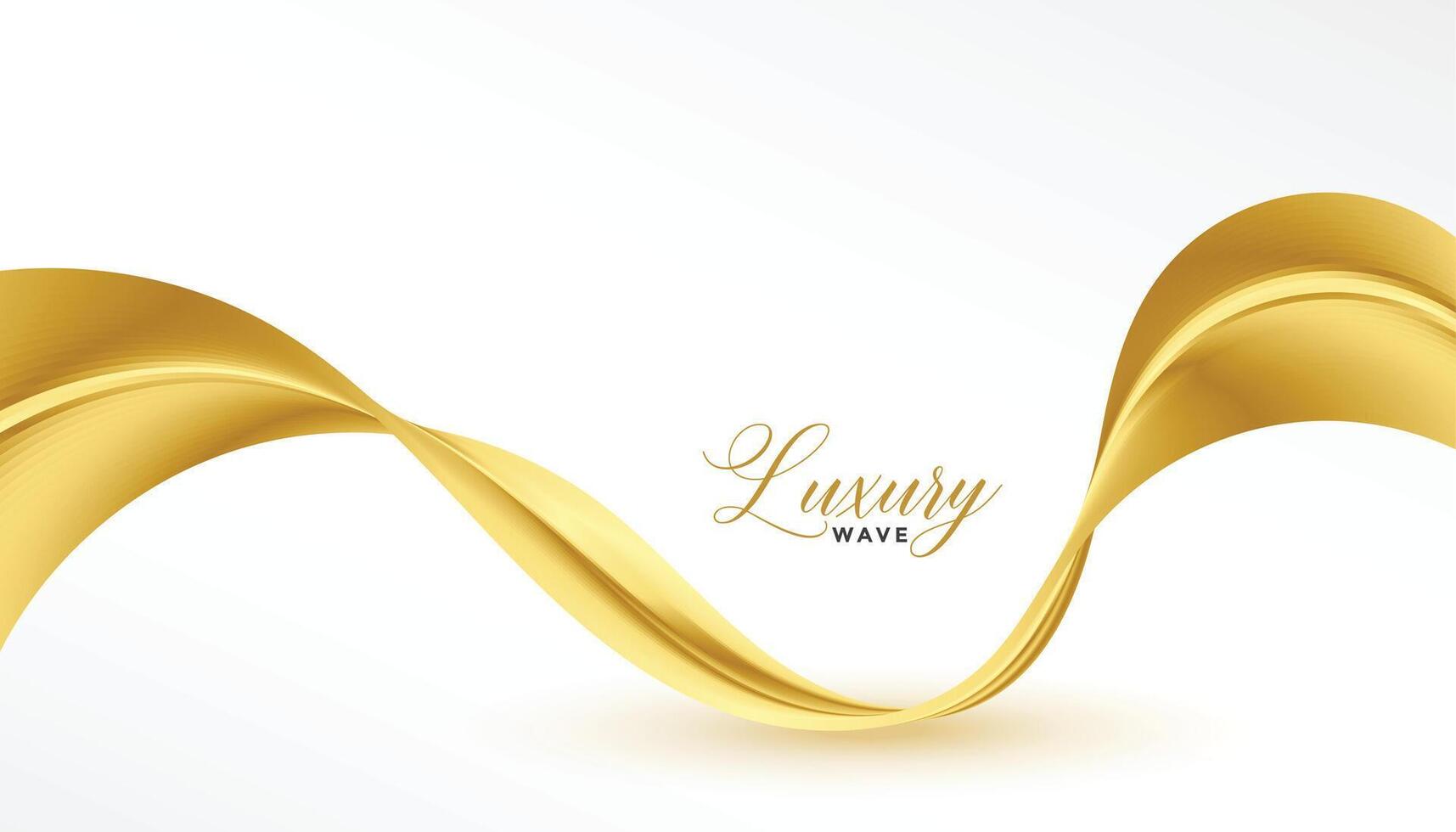 stylish golden premium wave on white background vector