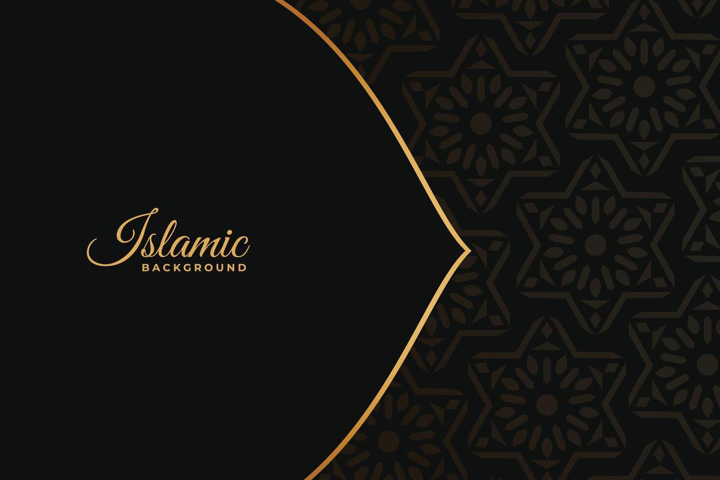 elegant islamic religious invitation dark background design vector