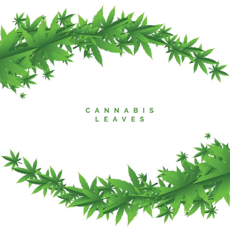 weed marijuana green leaves background vector