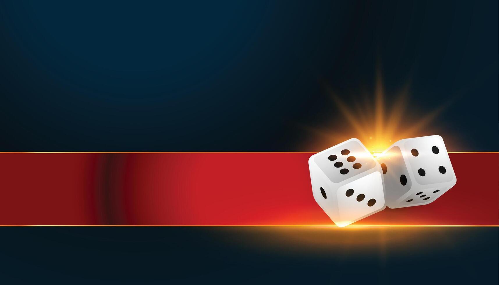 realistic casino poker dice banner with text space vector