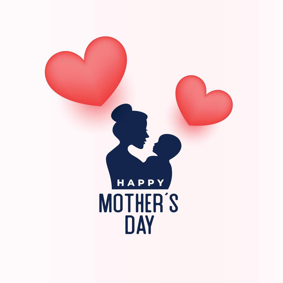 happy mother's day love card for social media post vector