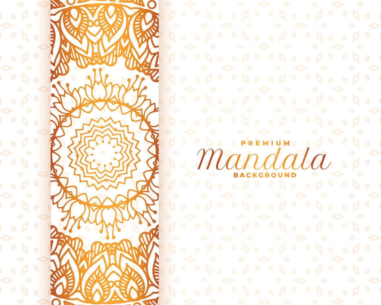 ethnic style arabesque mandala border pattern background vector