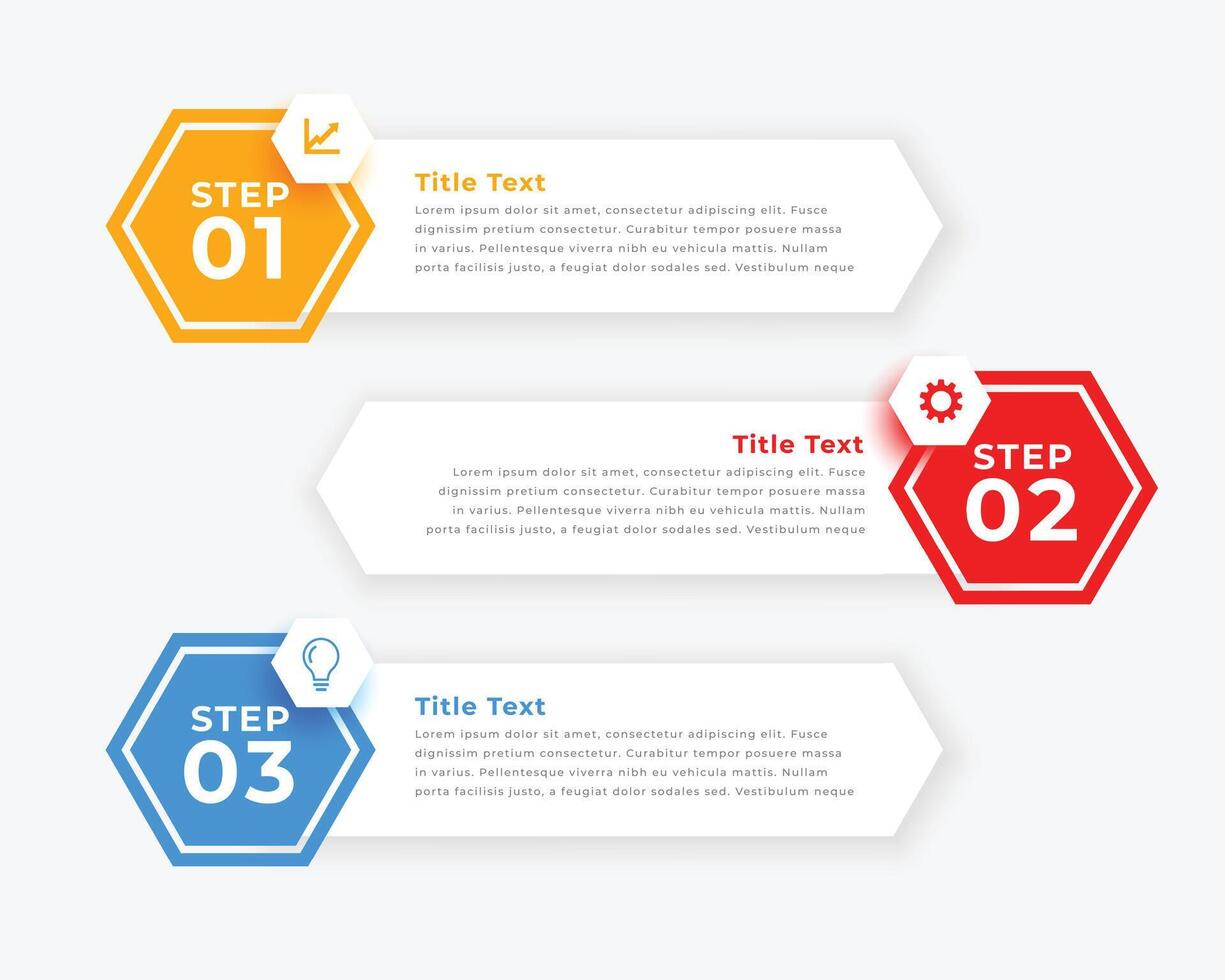 modern 3 step infographic timeline layout for corporate presentation vector