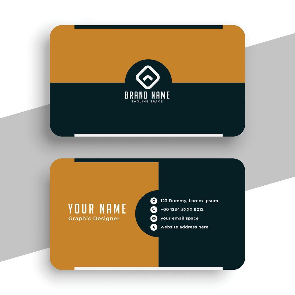 modern business visiting card template a ready to print design vector