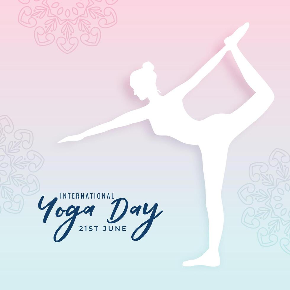 international yoga day event background in paper style vector