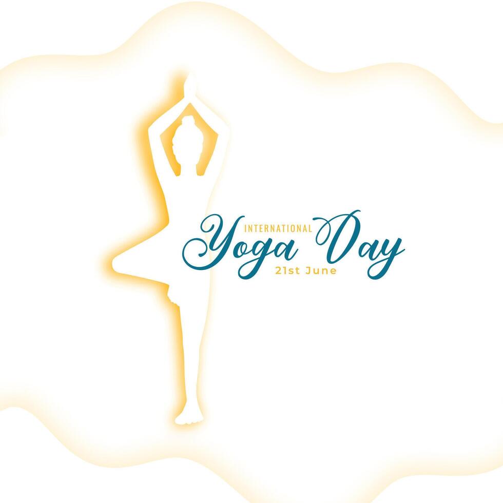 paper style happy international yoga day background of immunity and wellness vector