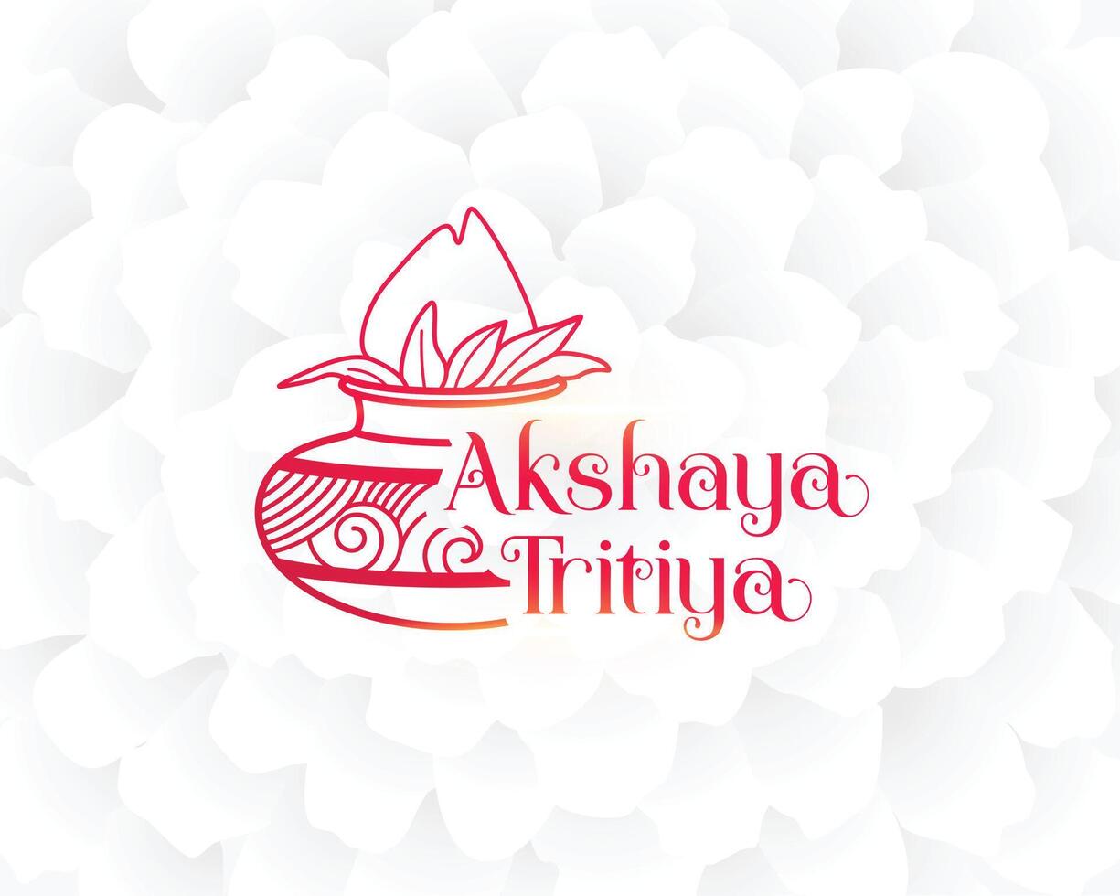 kalash with coconut and leaves akshaya tritiya background vector