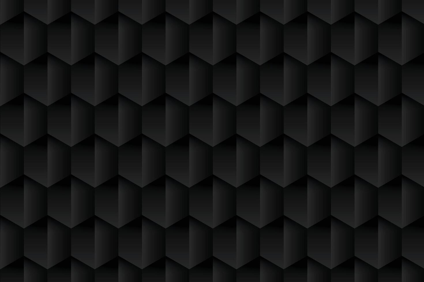 negro fondo de pantalla en 3d hexagonal antecedentes vector