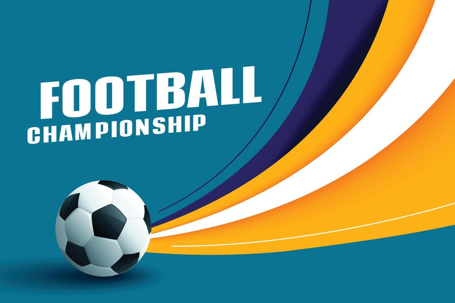 realistic football championship tournament background play and win vector