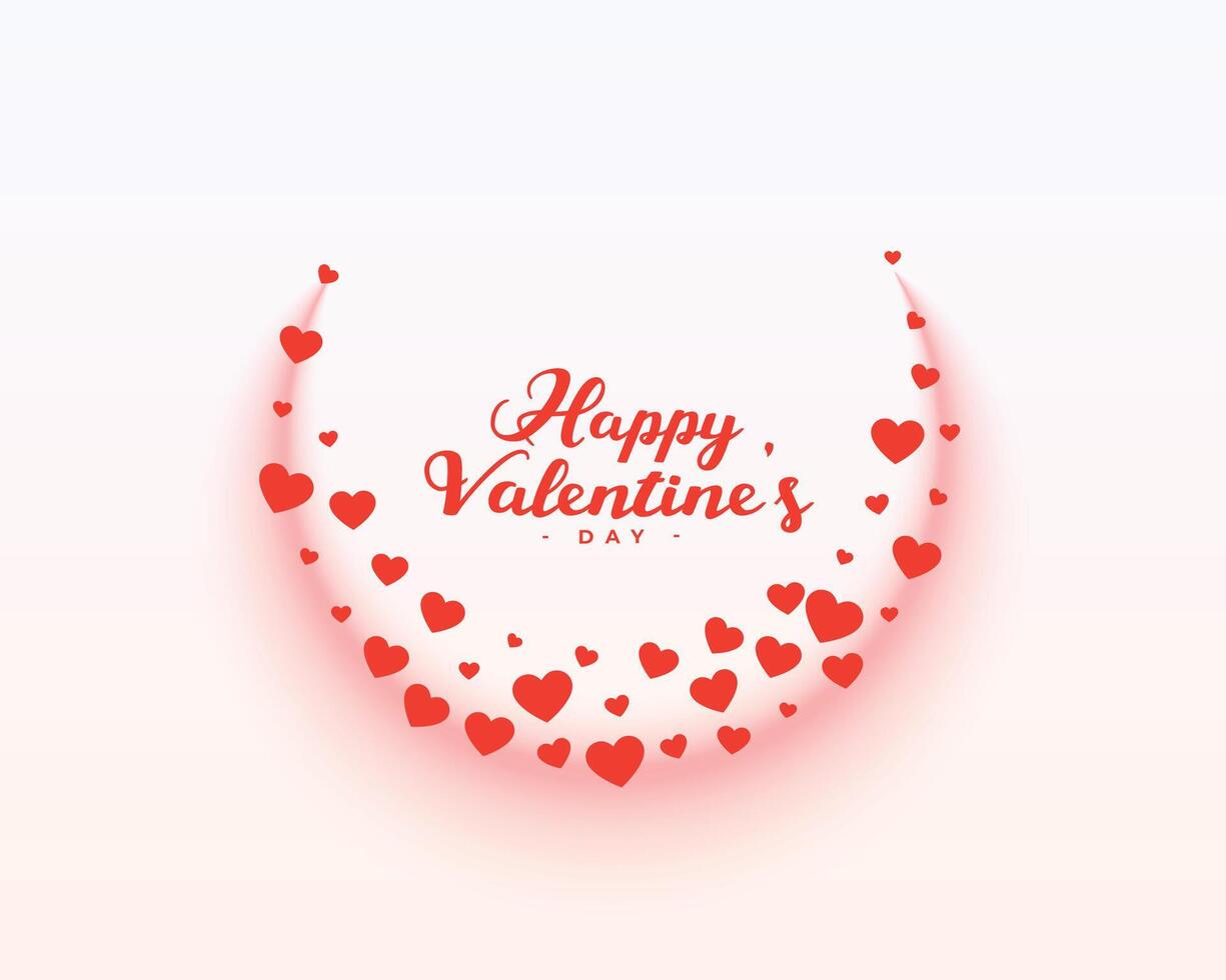 san valentin día celebracion tarjeta con corazones decoración vector