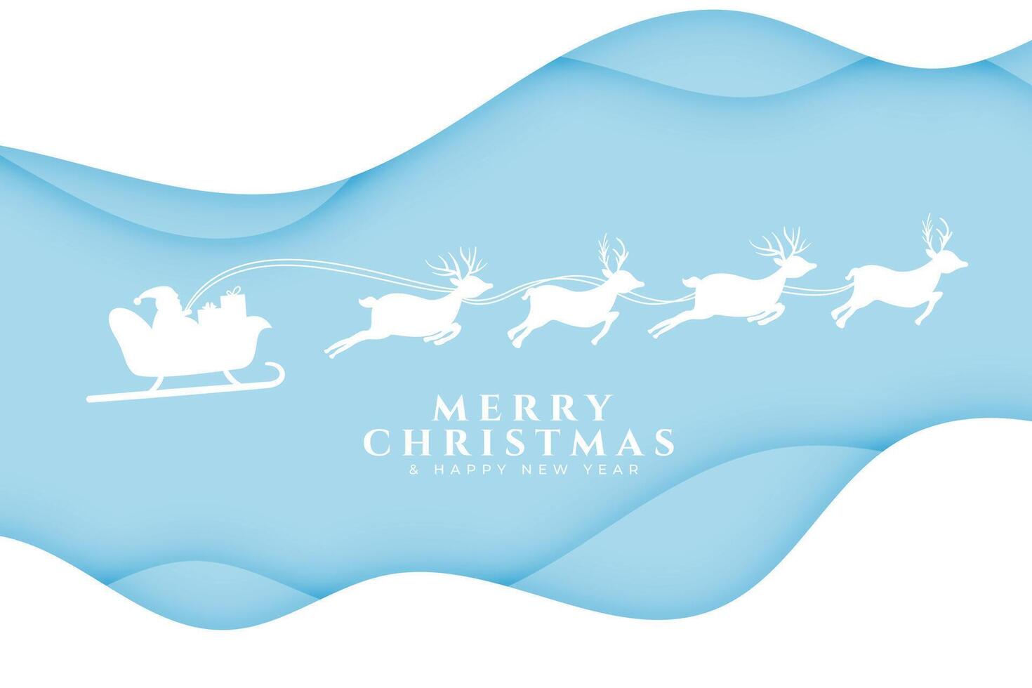 alegre Navidad evento antecedentes con volador satna claus trineo diseño vector