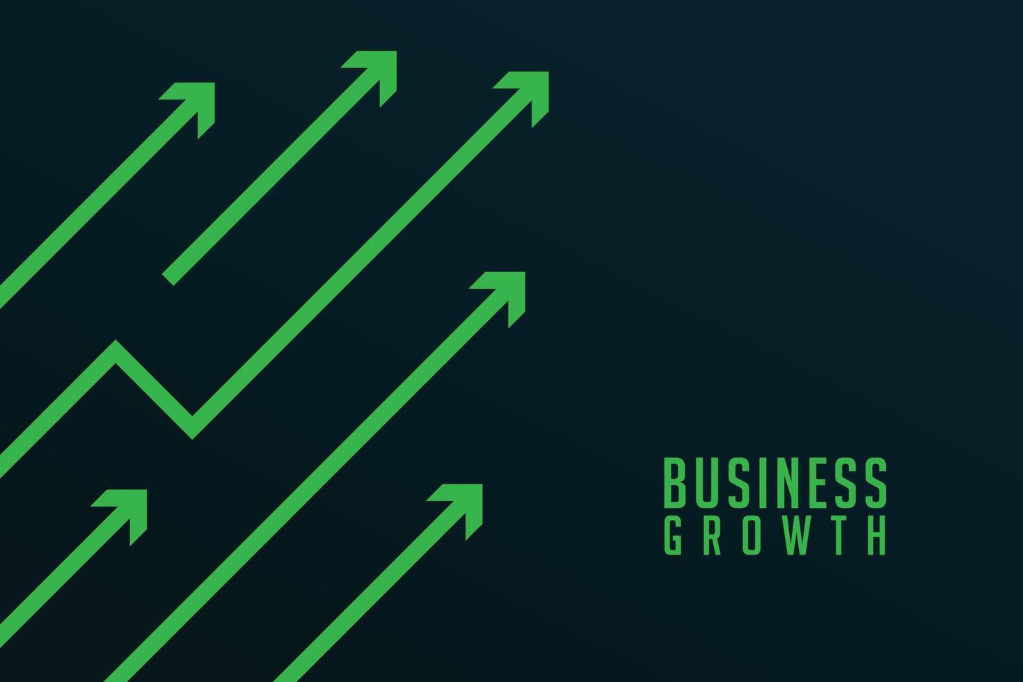 Green business growth arrow showing upward trend vector