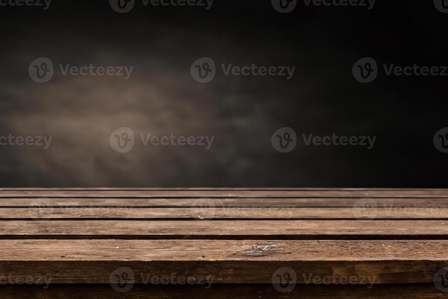 old wooden table background that is empty photo