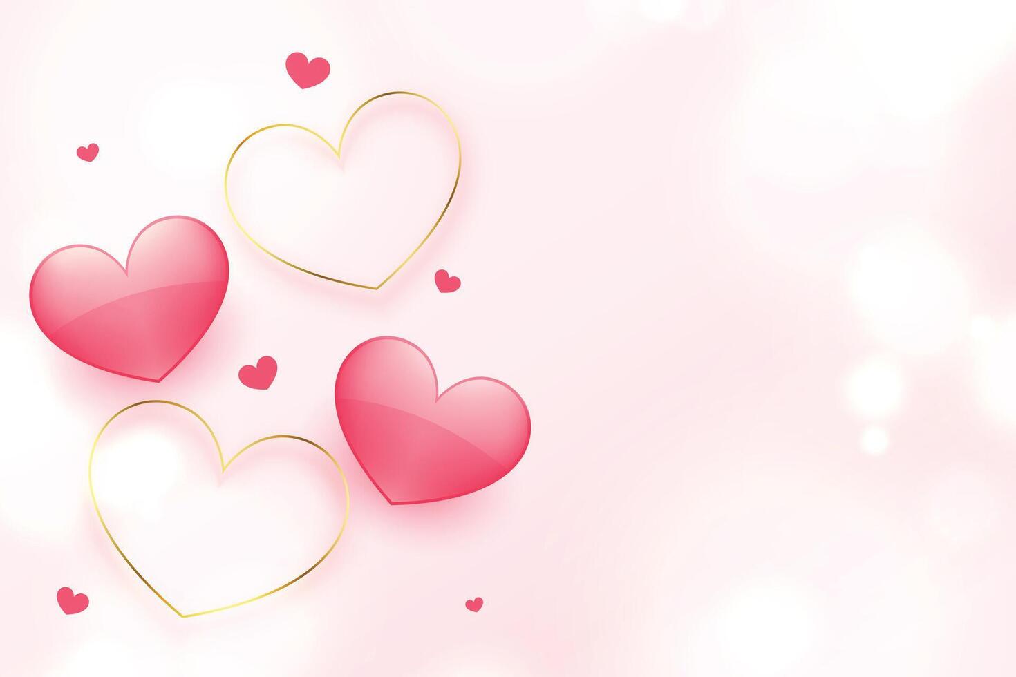 beautiful greeting for valentines day celebration vector