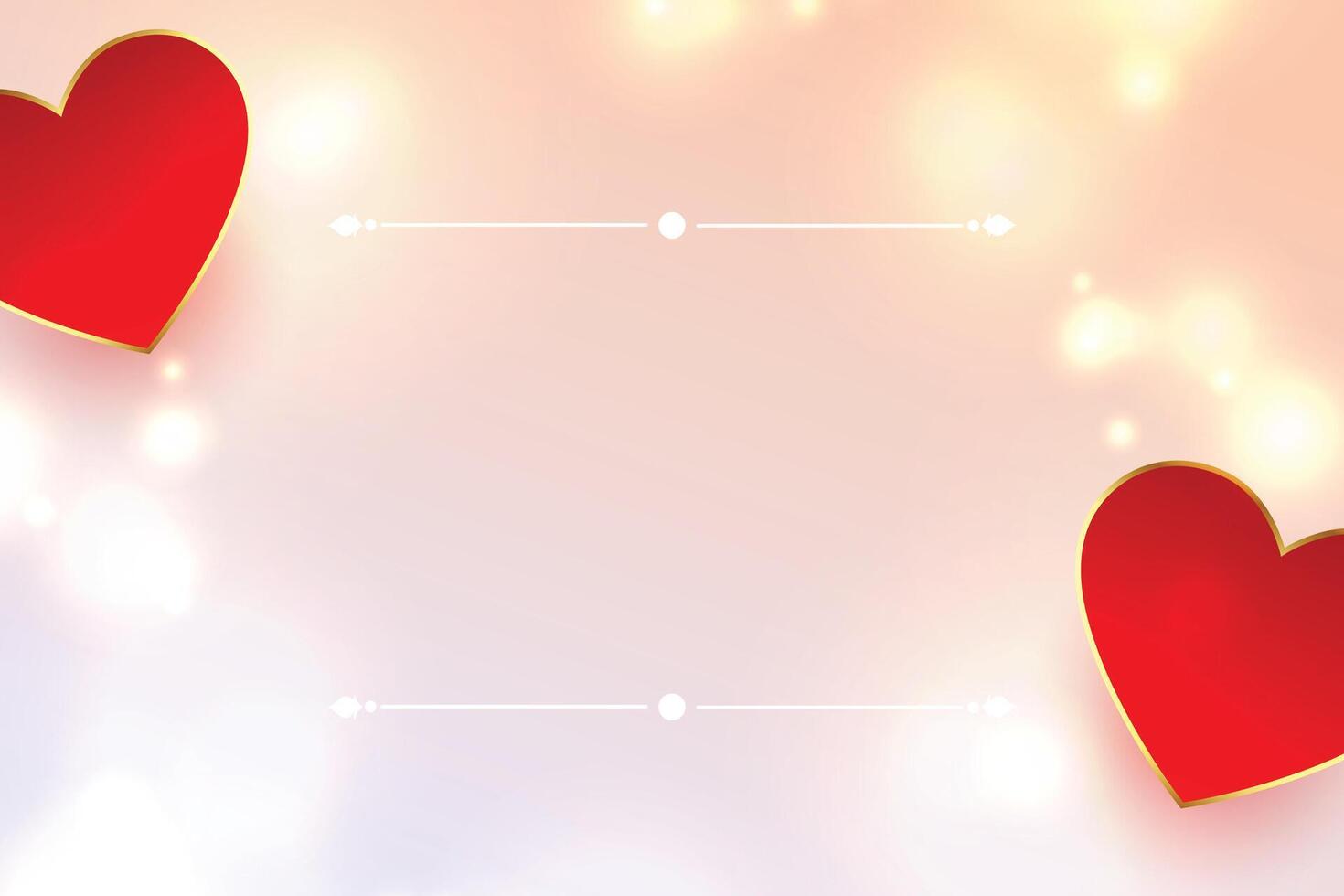 beautiful love background with two heart and space for text vector