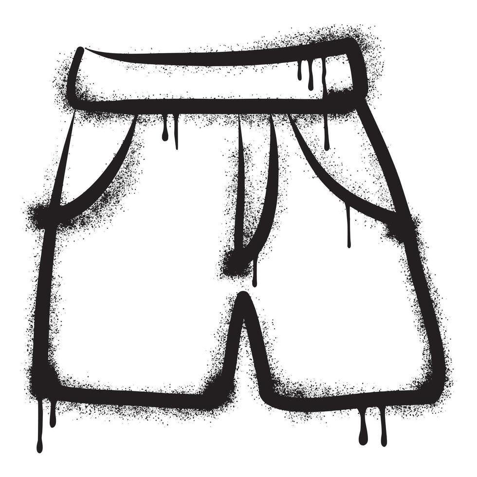 Spray Painted Graffiti trousers Sprayed isolated with a white background. vector