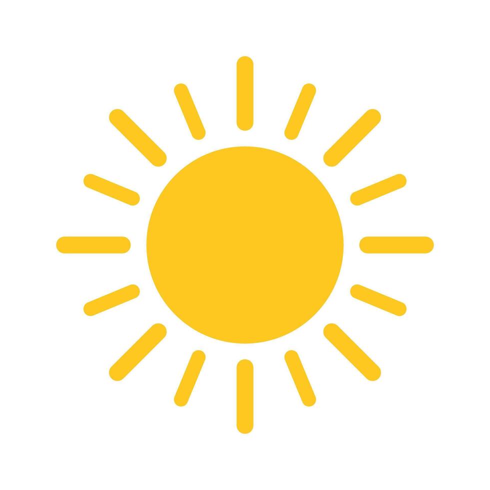 Sun Flat Style Icon Vector Design