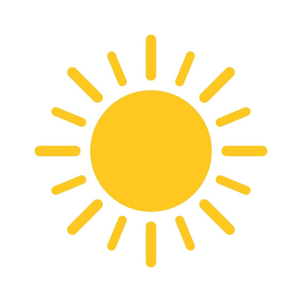 Sun Flat Style Icon Vector Design