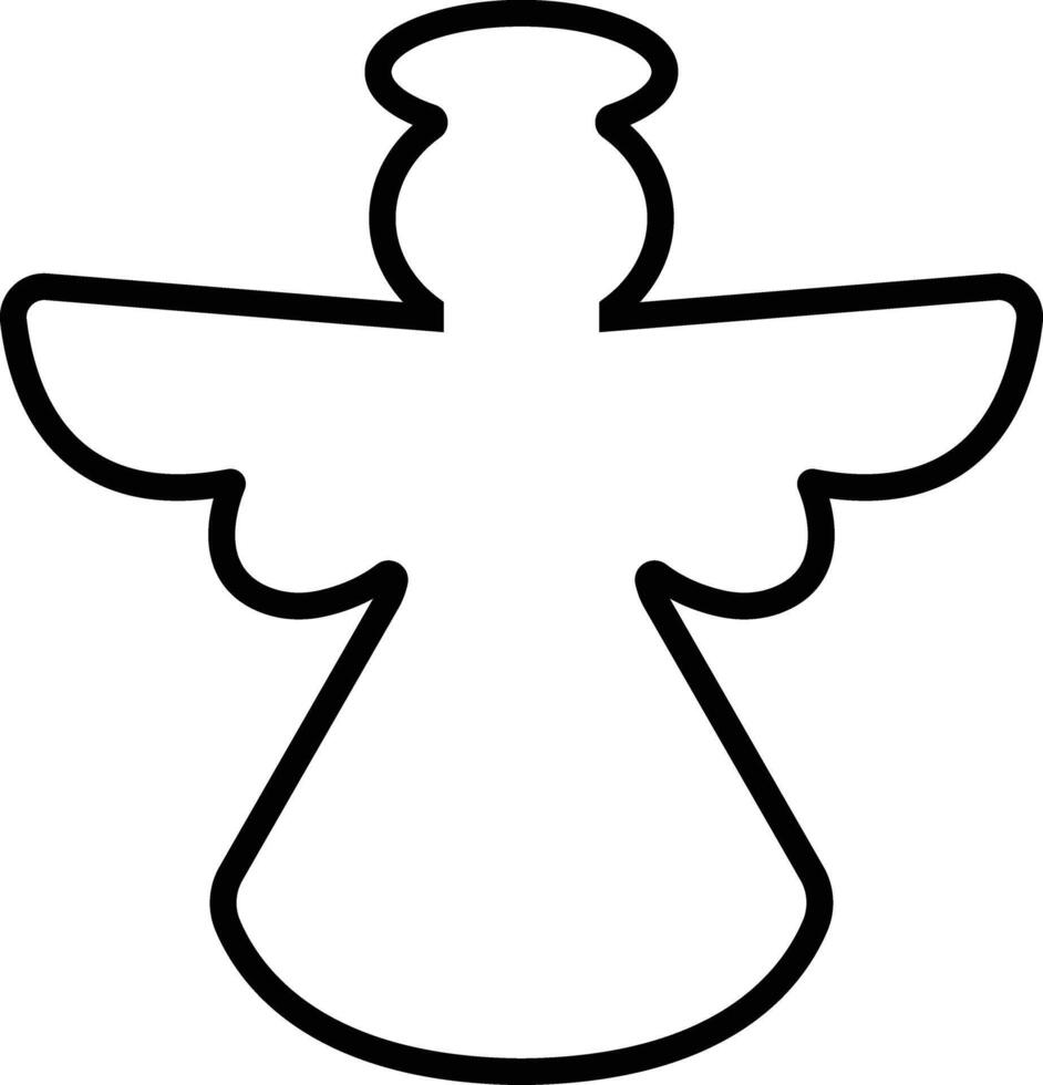 Angels with wings icon in line style. isolated on spread, Christmas angel icon Holy angel sign for mobile concept and website design. Symbol, graphics logo Vector