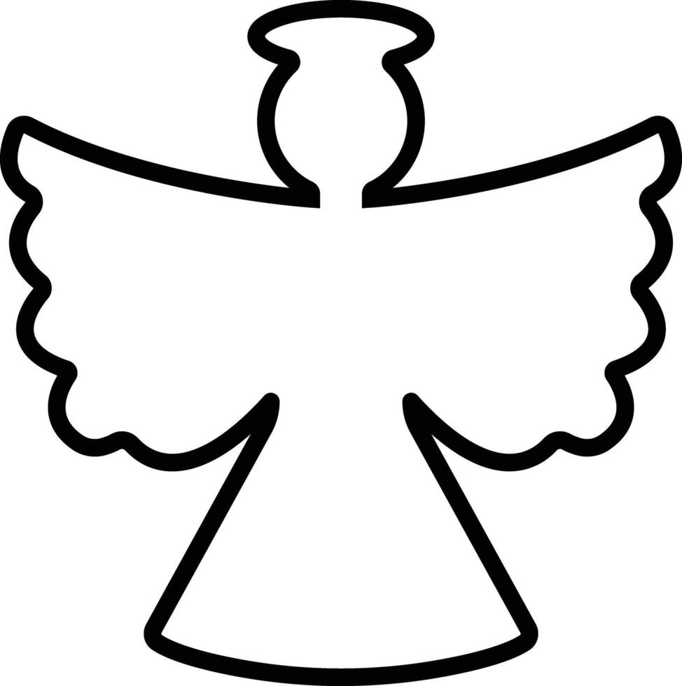 Angels with wings icon in line style. isolated on spread, Christmas angel icon Holy angel sign for mobile concept and website design. Symbol, graphics logo Vector