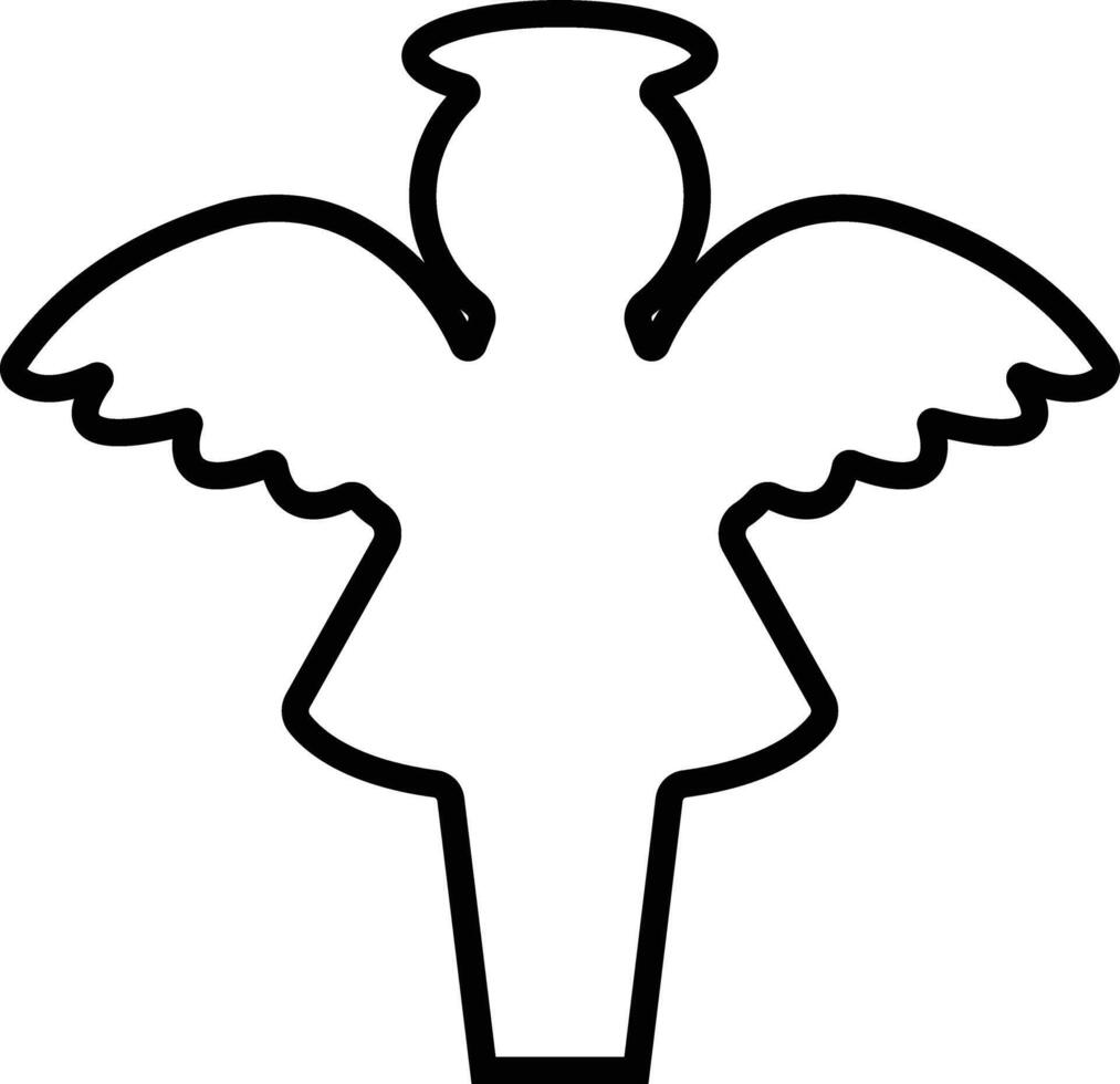 Angels with wings icon in line style. isolated on spread, Christmas angel icon Holy angel sign for mobile concept and website design. Symbol, graphics logo Vector