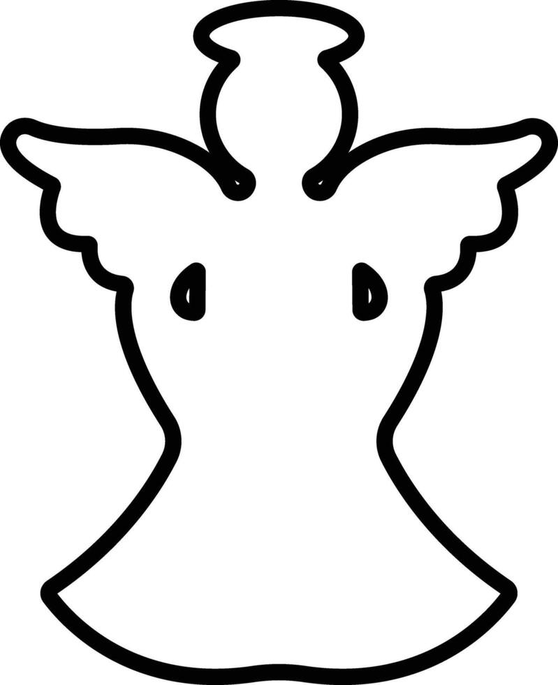 Angels with wings icon in line style. isolated on spread, Christmas angel icon Holy angel sign for mobile concept and website design. Symbol, graphics logo Vector