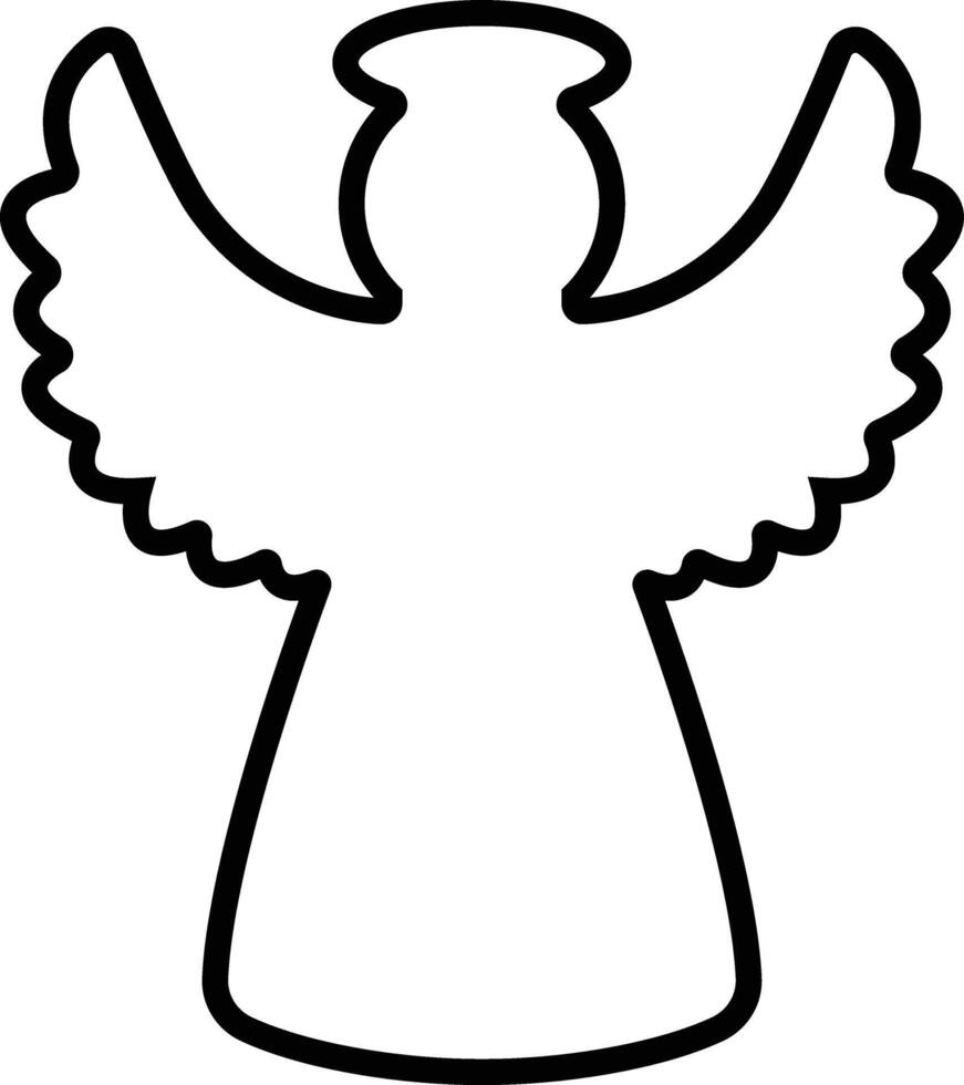 Angels with wings icon in line style. isolated on spread, Christmas angel icon Holy angel sign for mobile concept and website design. Symbol, graphics logo Vector