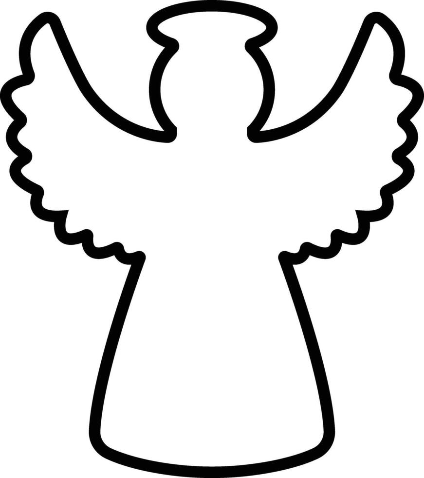 Angels with wings icon in line style. isolated on spread, Christmas angel icon Holy angel sign for mobile concept and website design. Symbol, graphics logo Vector