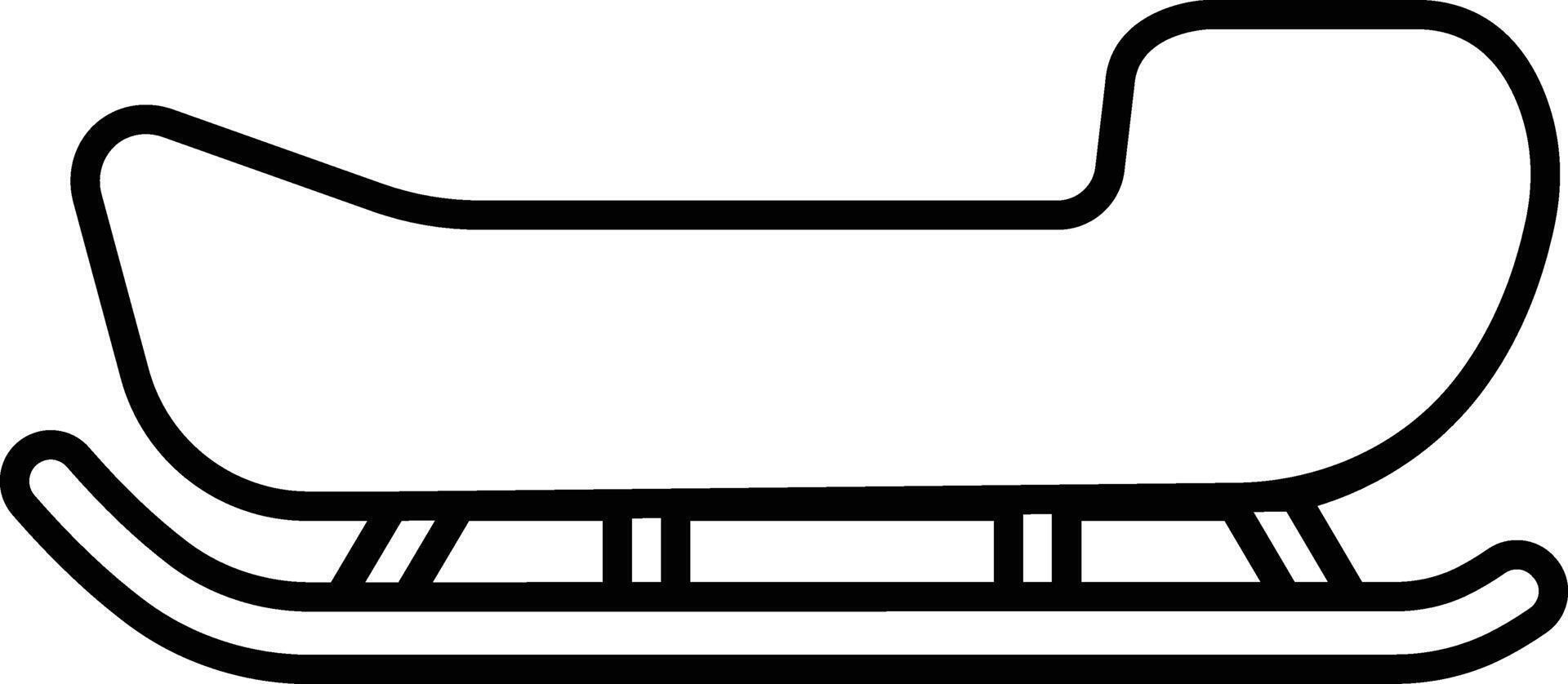 Santa Claus sleigh icon in line style isolated on Christmas postcard sleigh silhouette. Symbols for the Winter holiday. sleigh pulled by reindeers. vector for apps, website