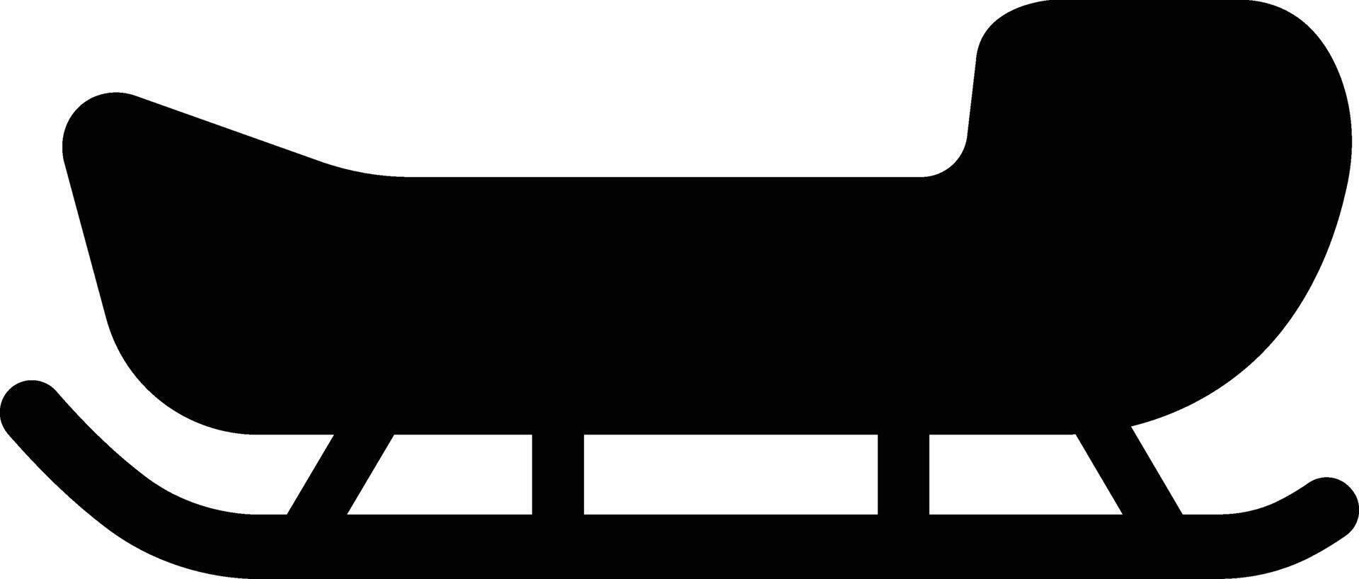 Santa Claus sleigh icon in flat style isolated on Christmas postcard sleigh silhouette. Symbols for the Winter holiday. sleigh pulled by reindeers. vector for apps, website