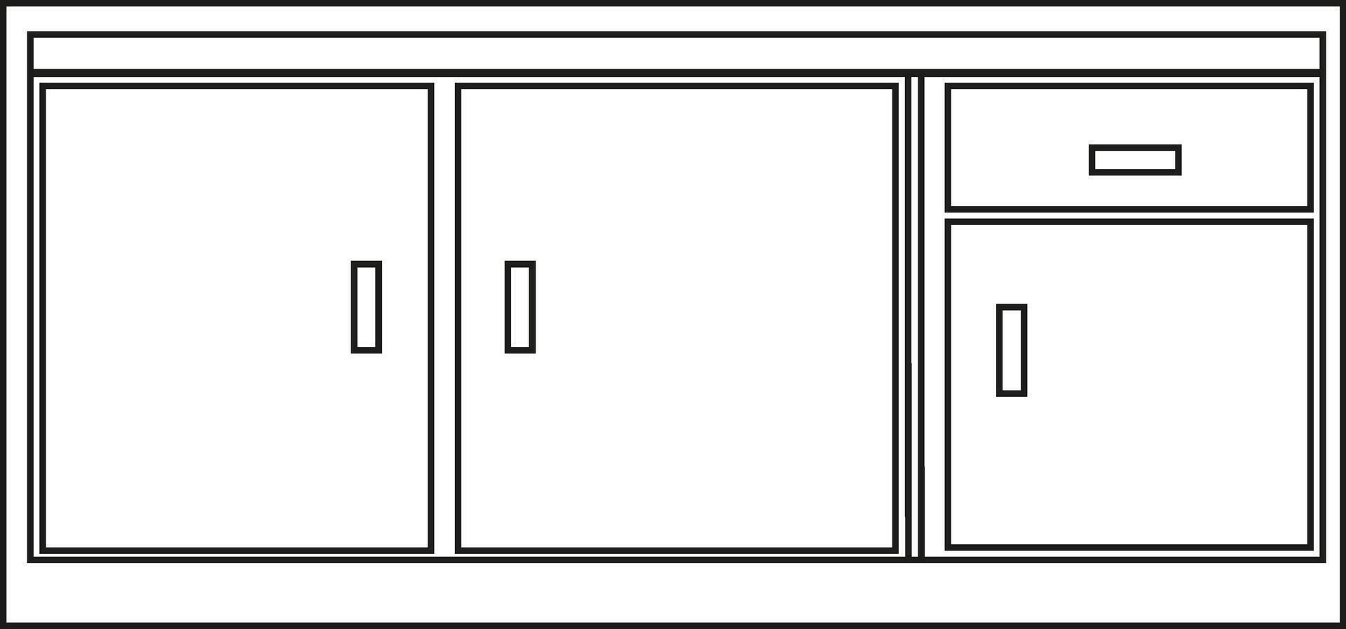 Wardrobe Cabinet Icon in line. isolated on Button with personal locker Room storage for different things sign symbol of wood Furniture design vector for apps website