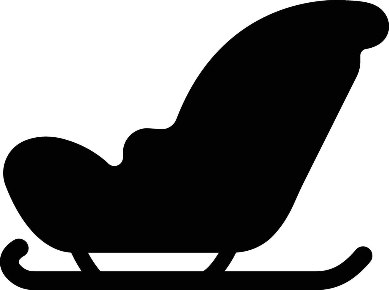Santa Claus sleigh icon in flat style isolated on Christmas postcard sleigh silhouette. Symbols for the Winter holiday. sleigh pulled by reindeers. vector for apps, website