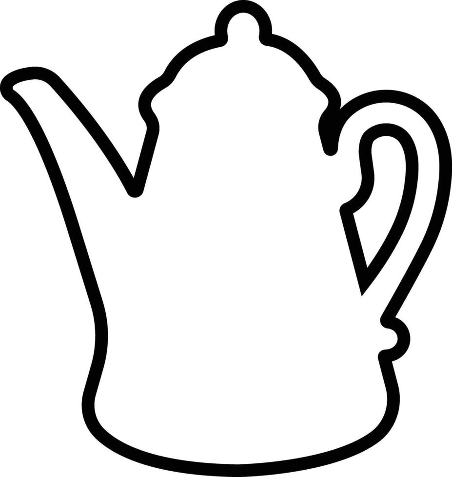té maceta icono en línea estilo. aislado en té tetera o tetera firmar y símbolo. teteras, Bebiendo café maceta. resumen diseño logotipo Arte vector para aplicaciones sitio web