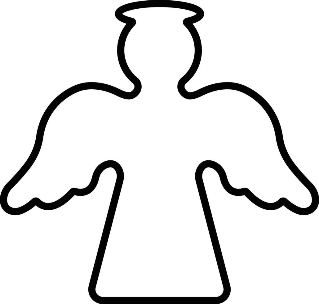 Angels with wings icon in line style. isolated on spread, Christmas angel icon Holy angel sign for mobile concept and website design. Symbol, graphics logo Vector