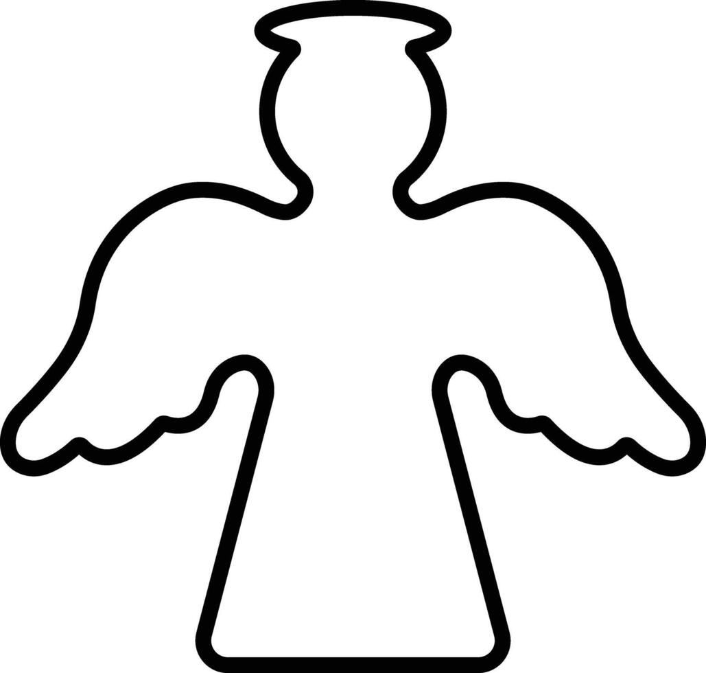 ángeles con alas icono en línea estilo. aislado en desparramar, Navidad ángel icono santo ángel firmar para móvil concepto y sitio web diseño. símbolo, gráficos logo vector