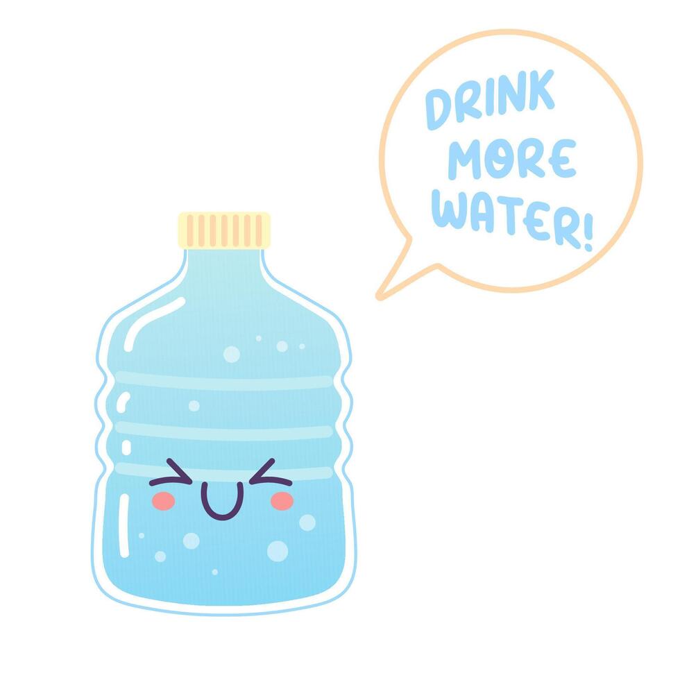 bebida más agua botella, agua tanque, caracteres vector ilustración