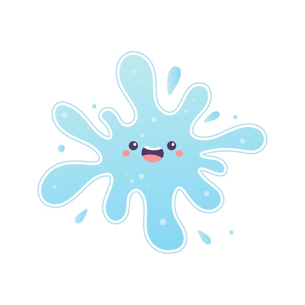 Drink more water drop of water, blot puddle vector illustration