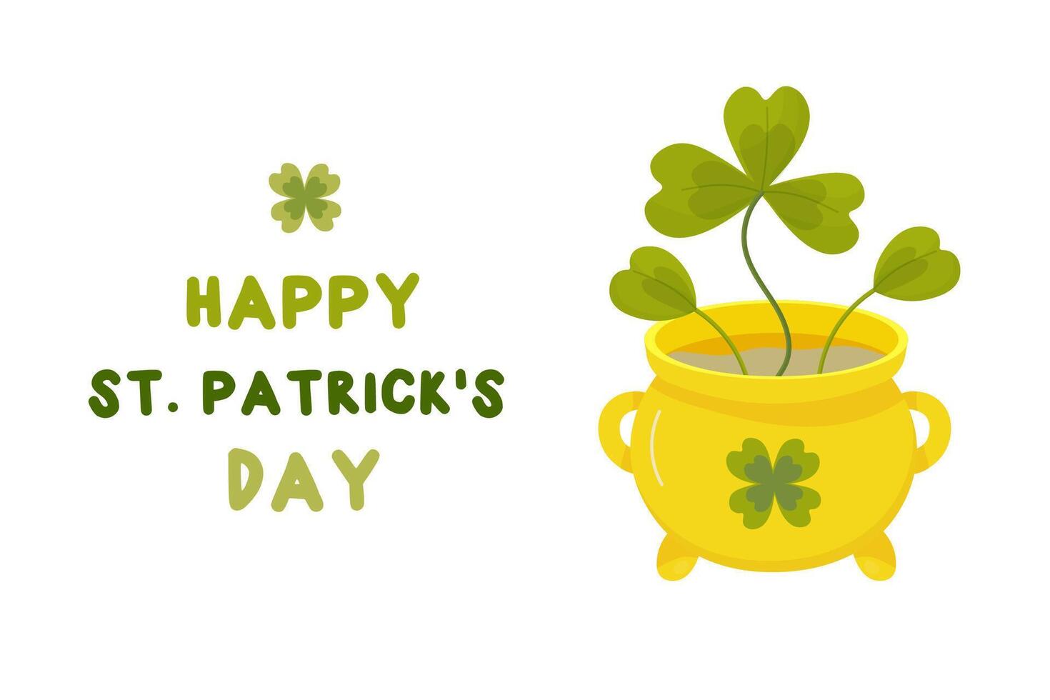 happy st. patrick's day, card, design, t-shirt sublimation. rainbow, leprechaun, pot clover vector