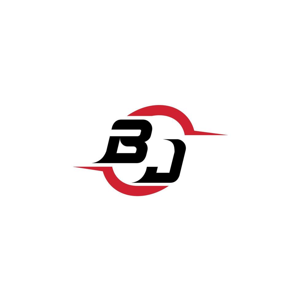 BJ initial esport or gaming team inspirational concept ideas vector