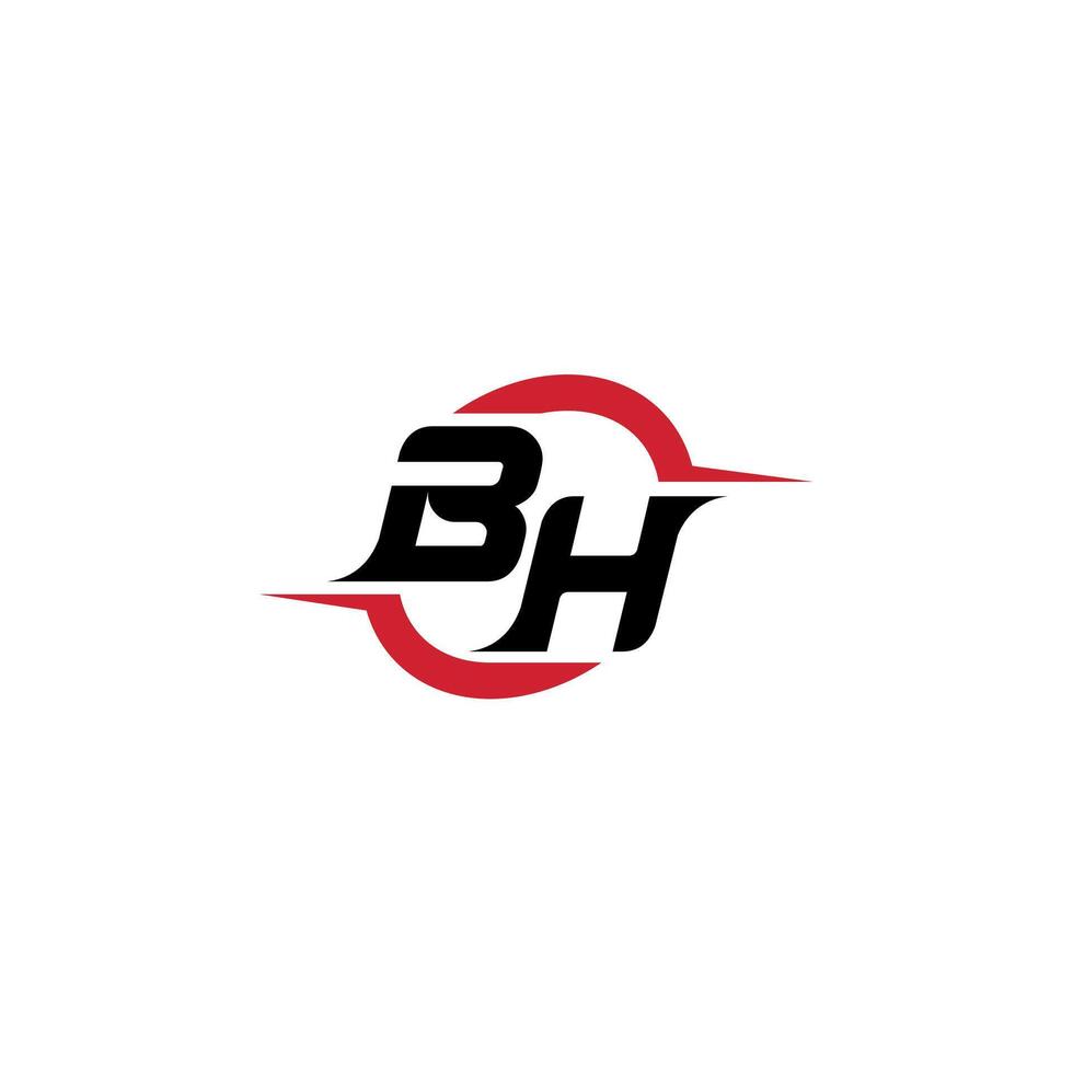 BH initial esport or gaming team inspirational concept ideas vector