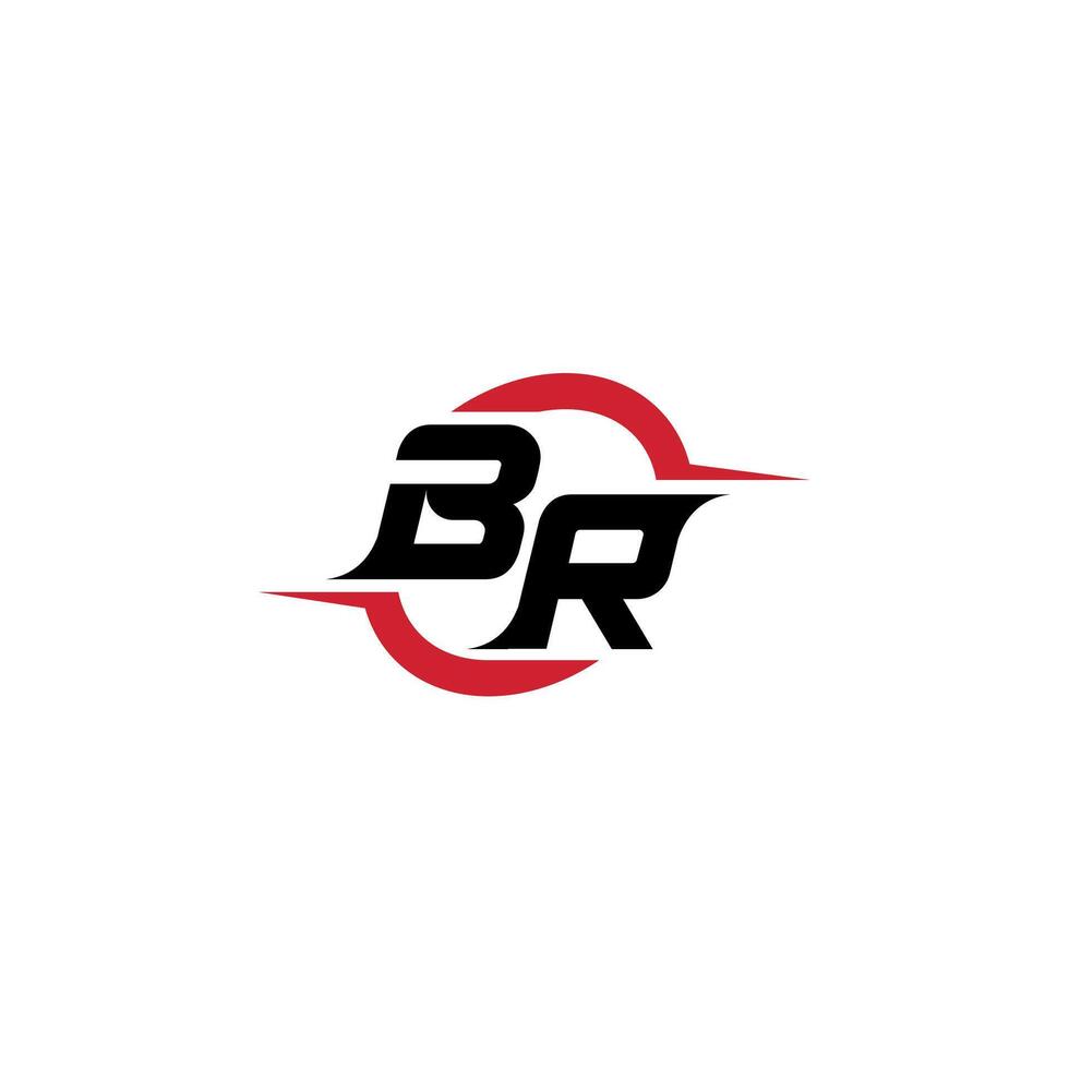 BR initial esport or gaming team inspirational concept ideas vector