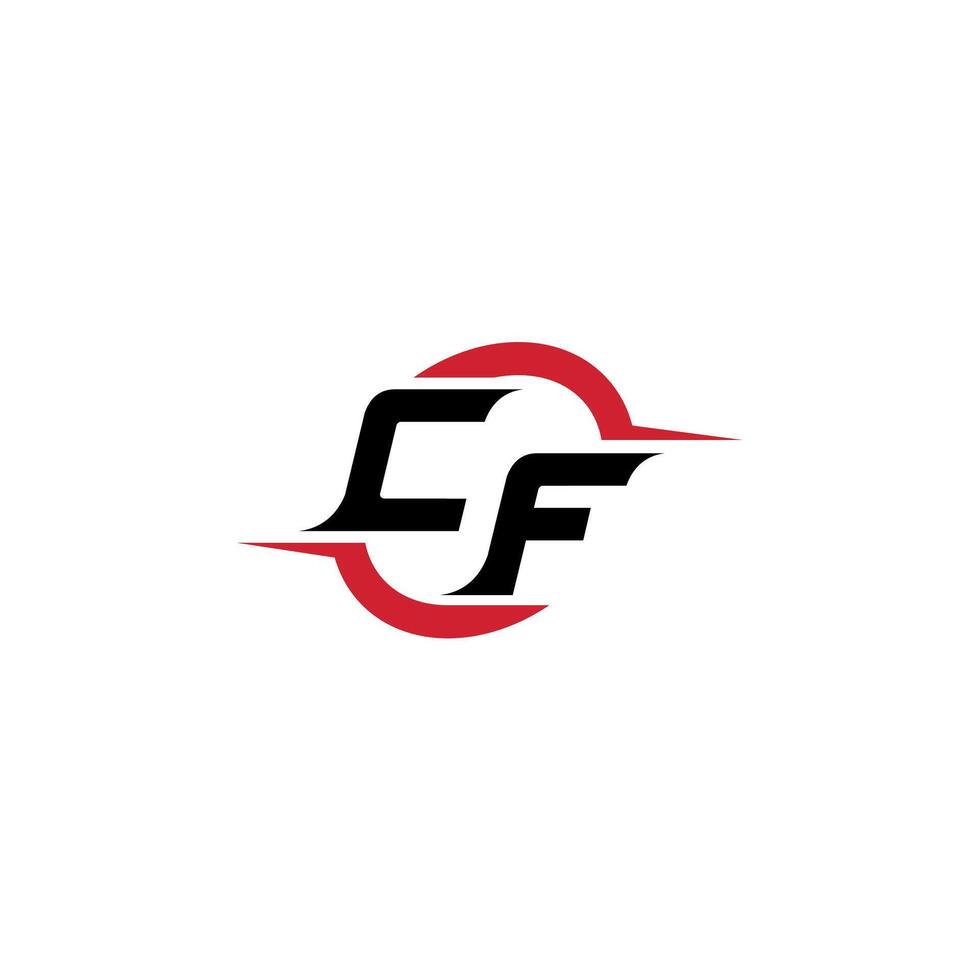 CF initial esport or gaming team inspirational concept ideas vector