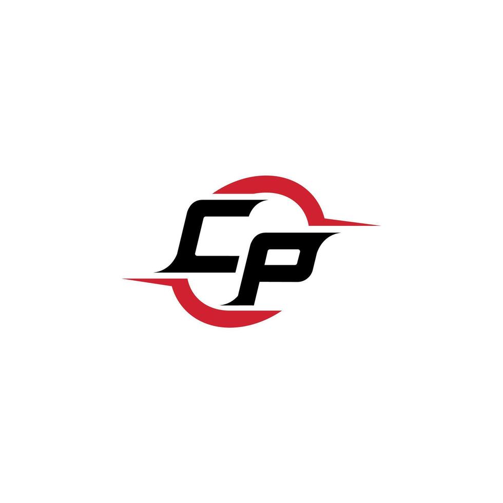 CP initial esport or gaming team inspirational concept ideas vector