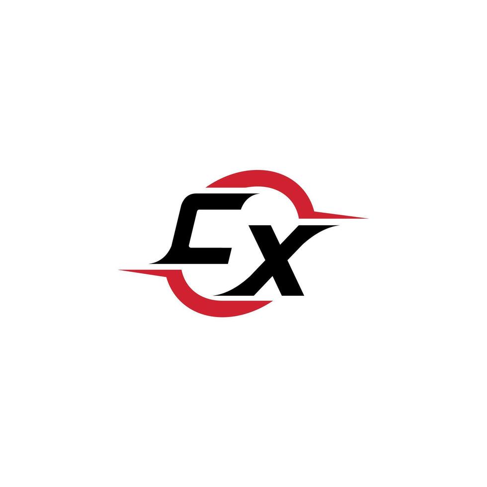 CX initial esport or gaming team inspirational concept ideas vector